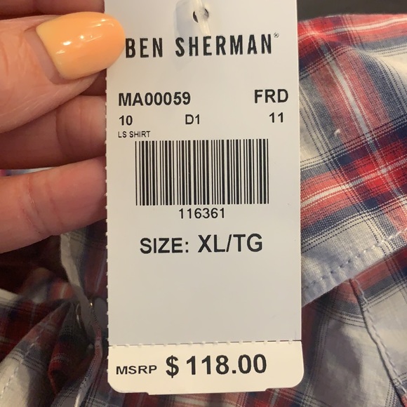 NWT Ben Sherman Button Down- Size XL - Picture 7 of 7